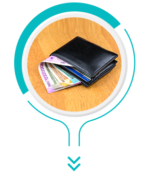 Money kept in the wallet 